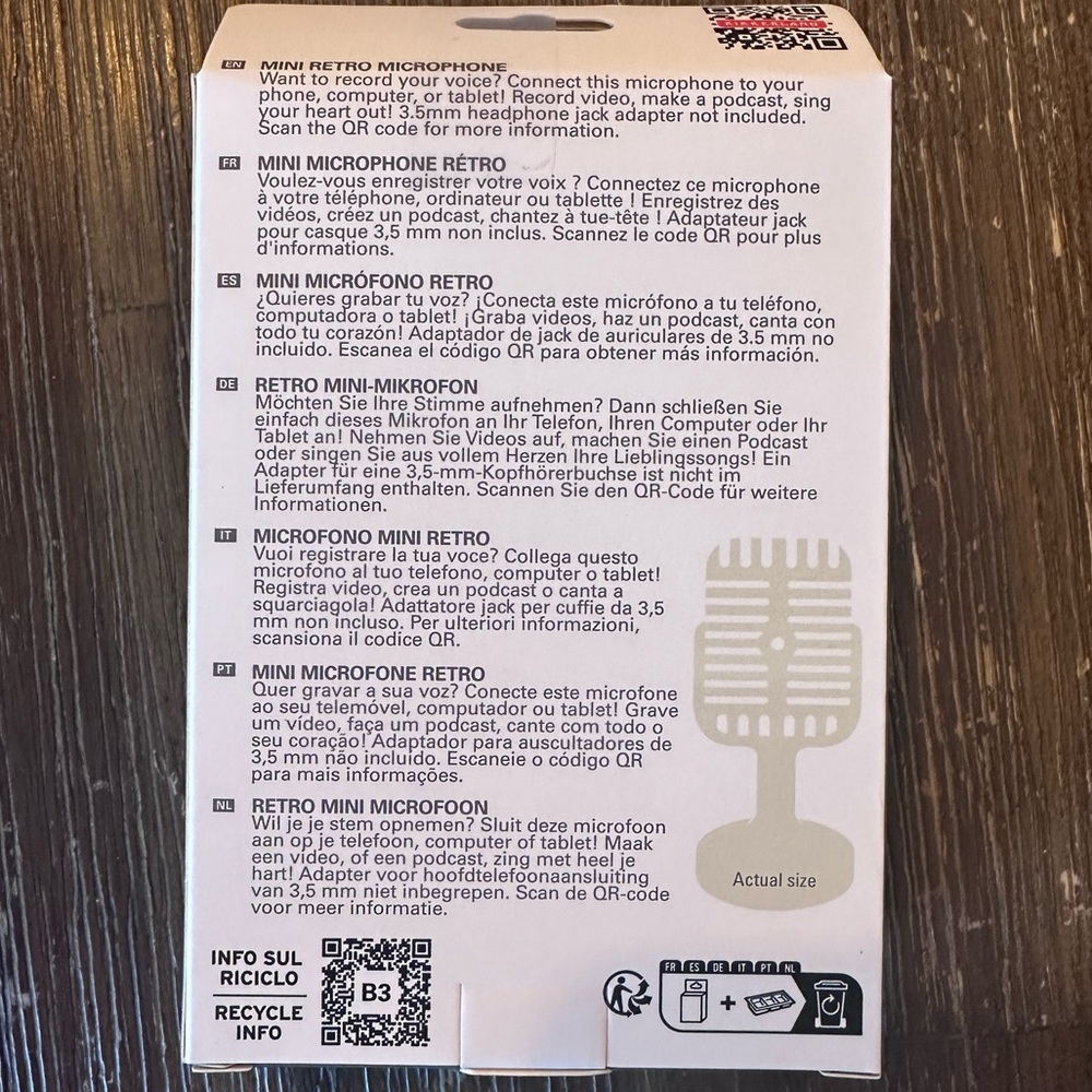 Mini Retro microphone - Picture 4 of 7